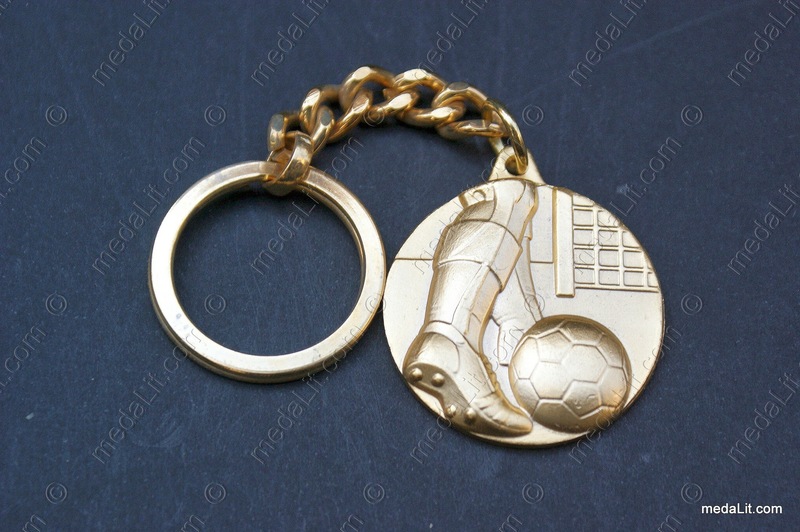 Gold-plated football medal
