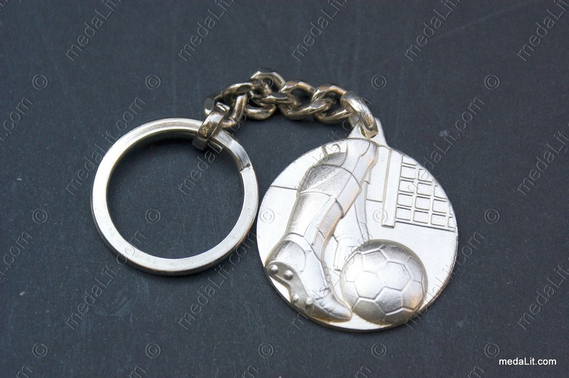 Silver-plated football medal